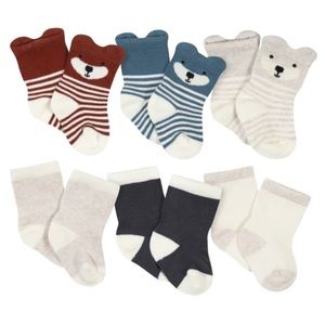 6-Pack Baby Boys Fox Wiggle Proof® Socks